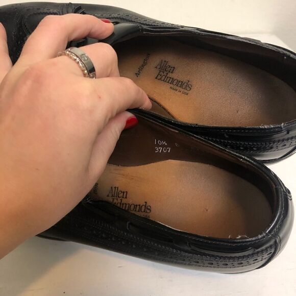 Allen Edmonds Arlington Black Leather Loafers 10.5 - Picture 4 of 7